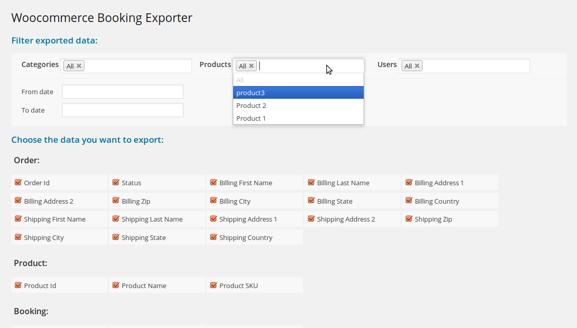 Filters Multi Select